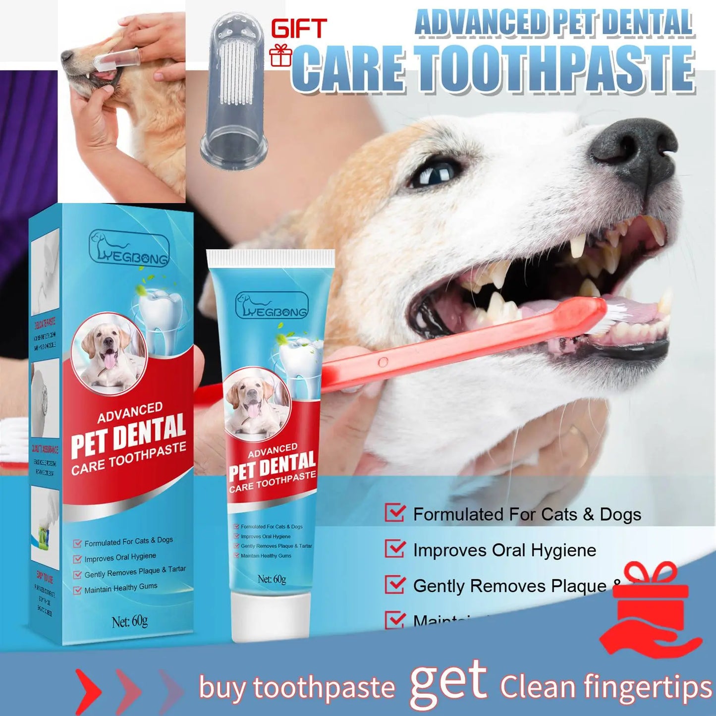 Edible Toothpaste for pet dog/cat